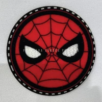 Custom pembuatan Flocking Heat Transfer Label logo spiderman
