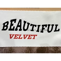Custom Pembuatan Label kualitas 3D HD Print logo beautiful velvet