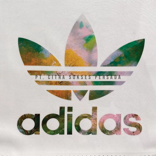 Jual Custom Pembuatan Label kualitas 3D HD Print logo adidas Jakarta Citra Sukses Persada